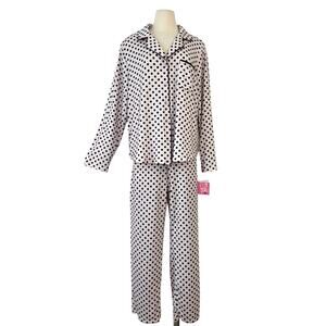 Kate Spade Blushdot Pajama Set 3X Plus Size NWT Top and Bottom Polka Dot Pjs